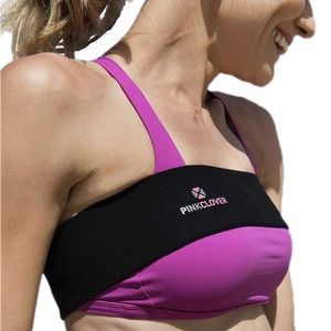 NWOT Large Pink Clover - High Impact - Running - Compression Breastband